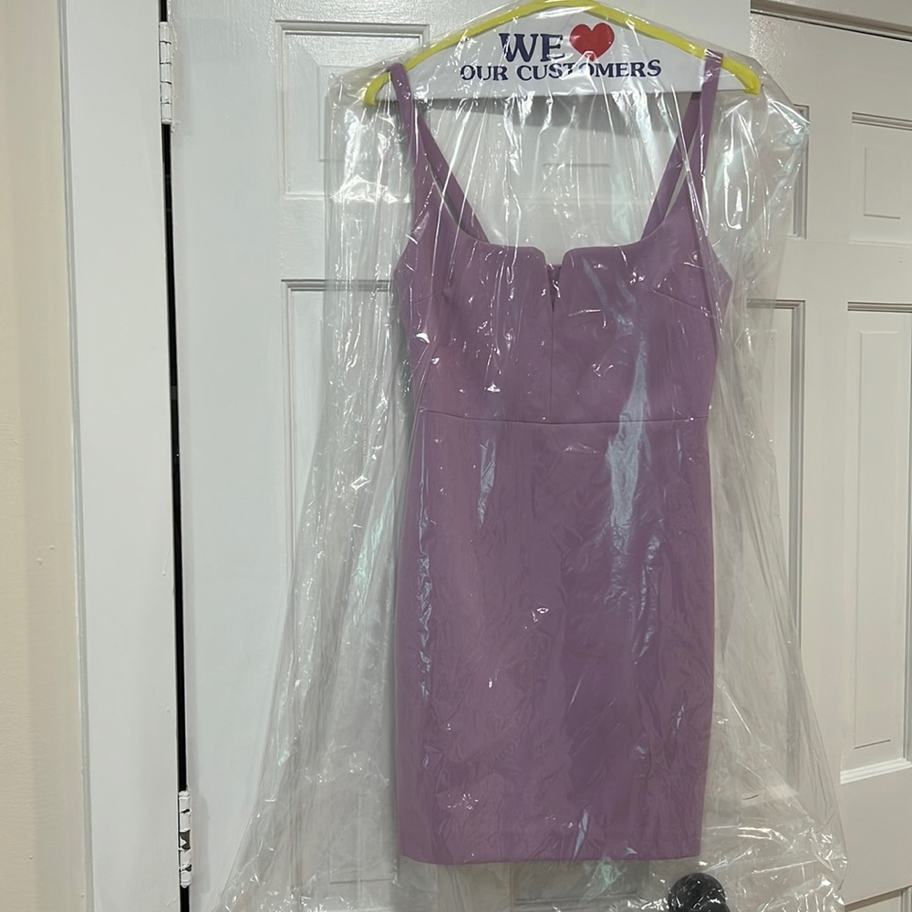 Likely, violet mini dress with thin straps. Size 4. Worn 2x and dry cleaned!